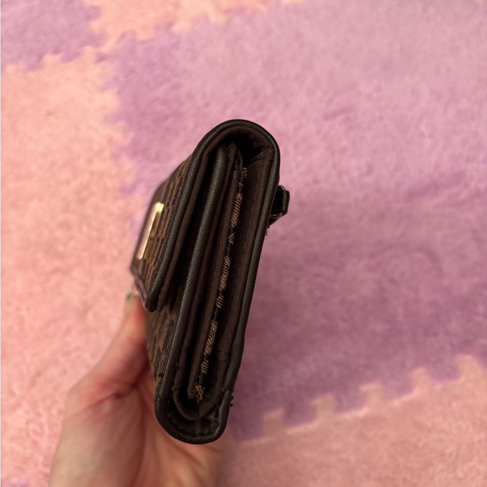 Liz Claiborne Brown and Black Wallet - Picture 3 of 7